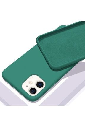 Apple Iphone 12 Mini (5.4'') Içi Kadife Lansman Silikon Kılıf Yeşil LANSMAN-İPHONE-12MİNİ