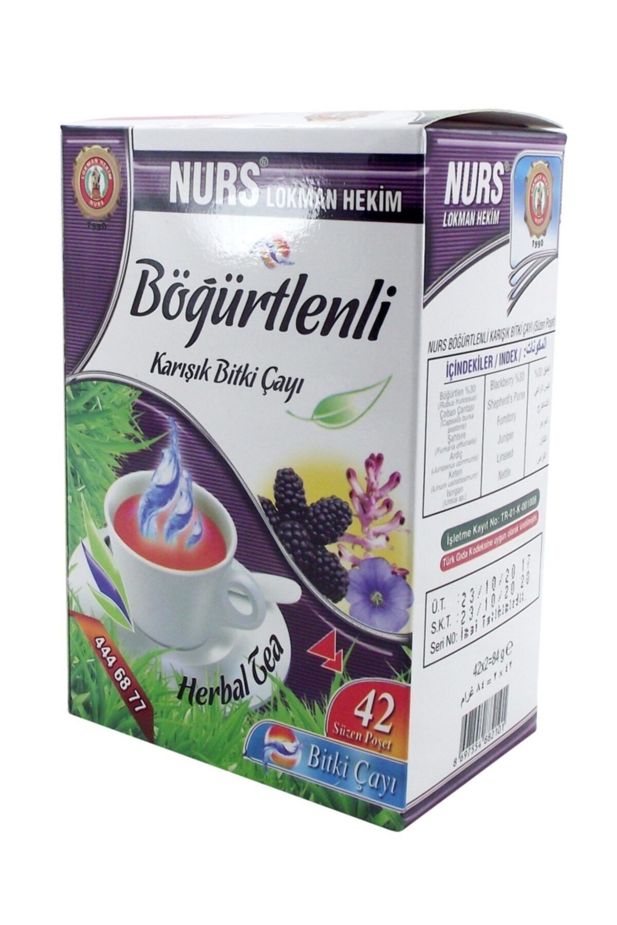 Böğürtlenli Karışık Bitki Çayı 42 Li Süzen Poşet