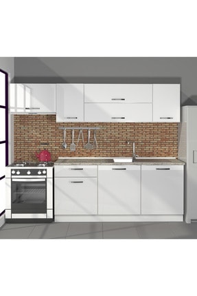 Decoraktiv Hazir Mutfak Dolabi Ekol 240 Cm Parlak Beyaz Tezgah Dahil Fiyati Yorumlari Trendyol