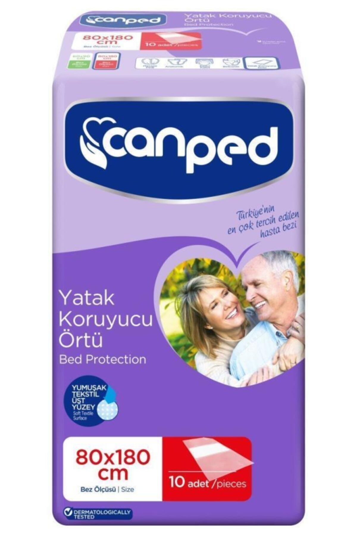Canped Yatak Koruyucu Örtü 80×180cm | 10 Adet