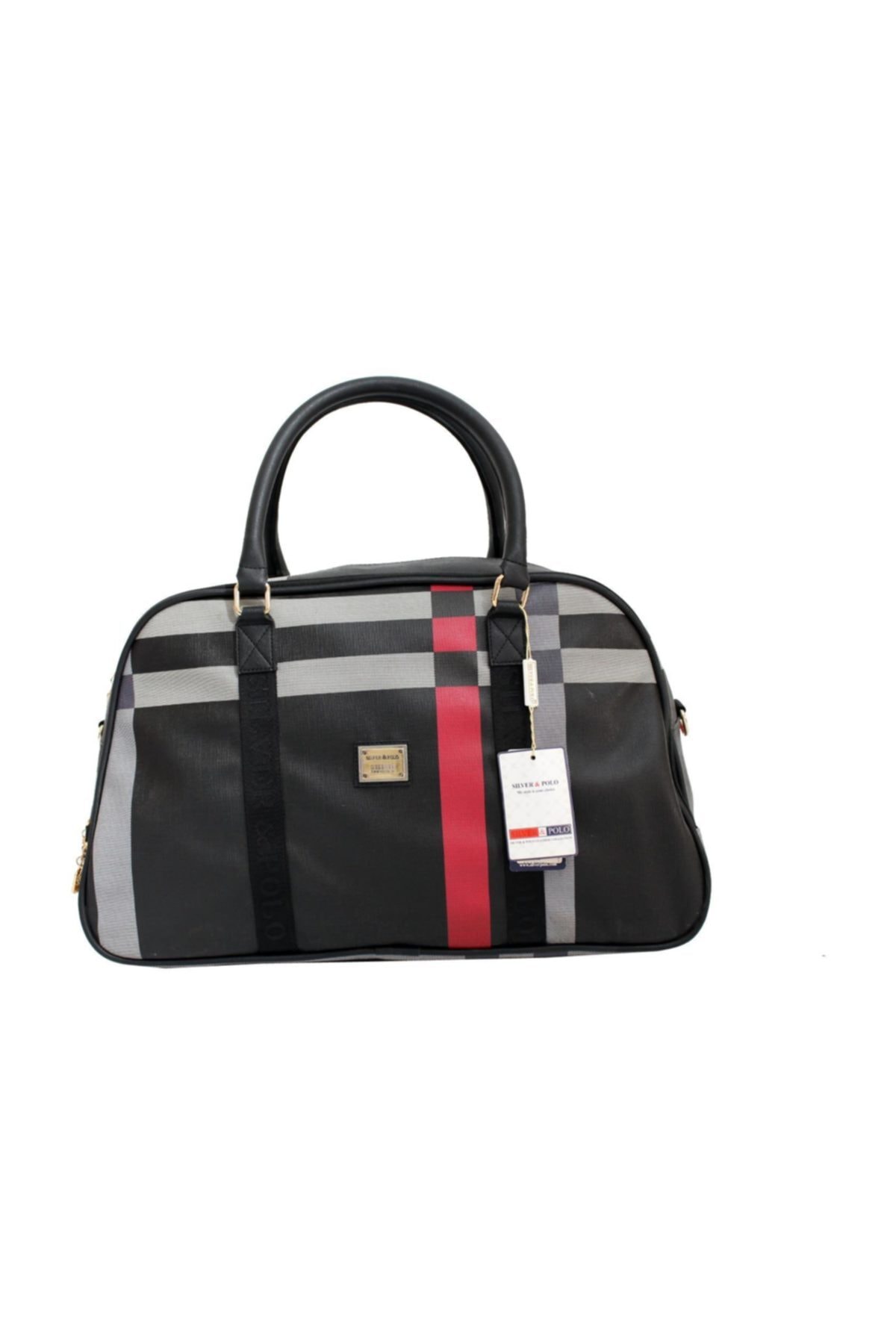 Sp 673-9712-s Siyah Ekoseli Seyahat Çantası