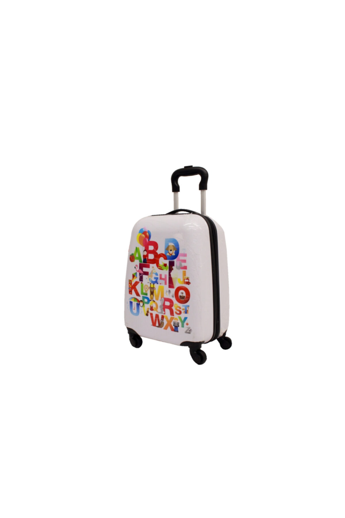 Abc Alfabe Görselli 4 Tekerli Çocuk Valiz, Bavul