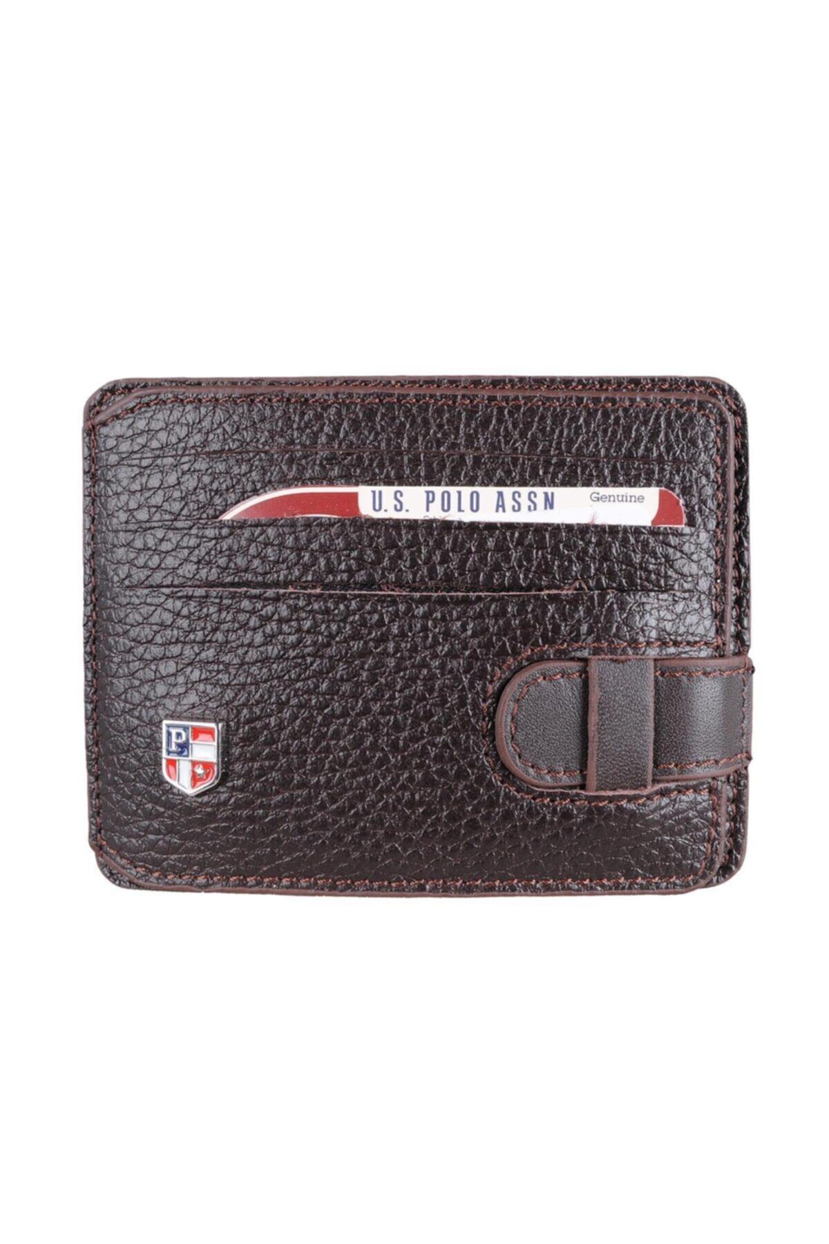 U.S. Polo Assn.-Кафяв мъжки картодържател Plcz7602 1