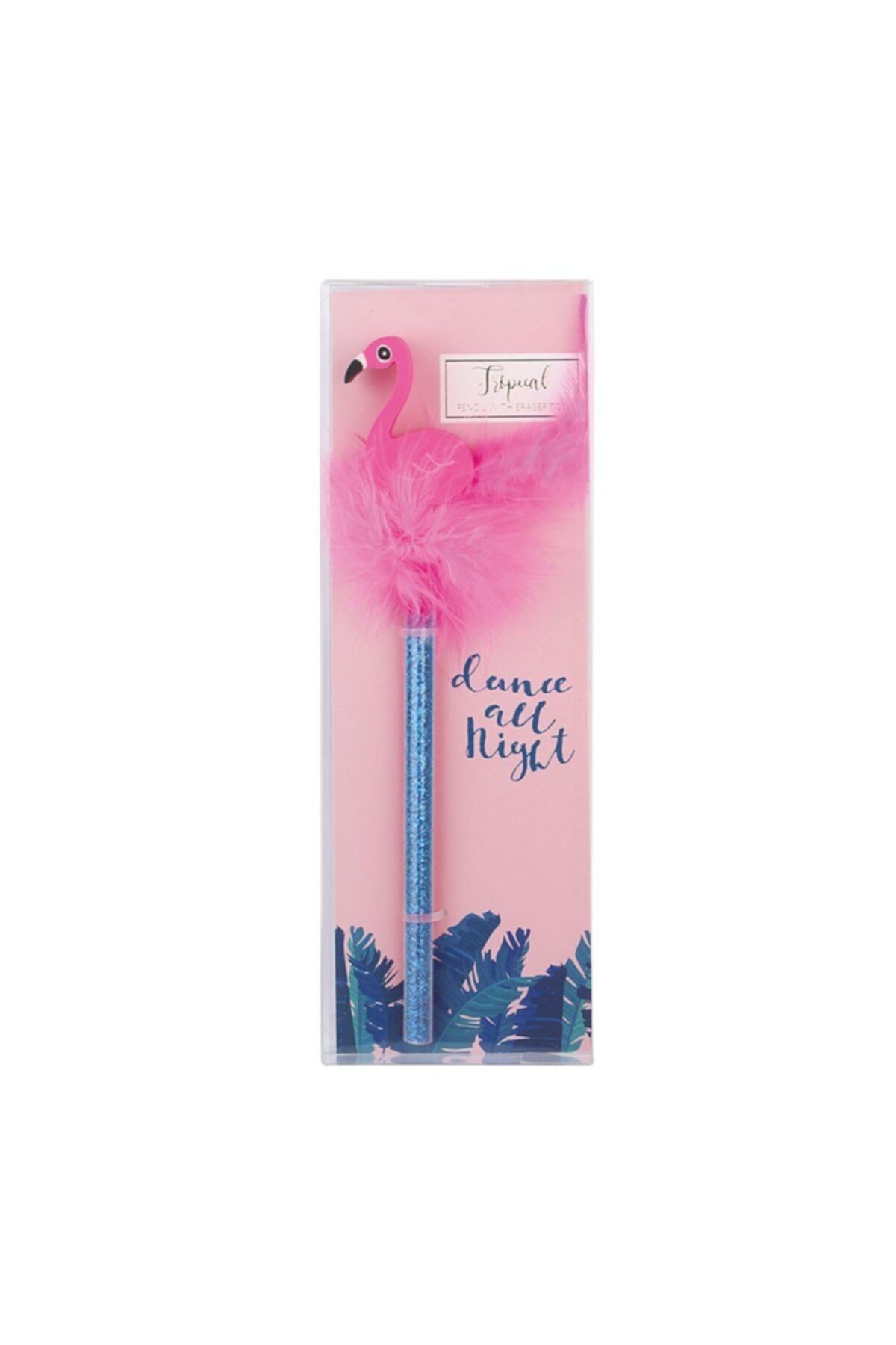 Pyrus-Feather Pen with Eraser Flamingo Blue 1