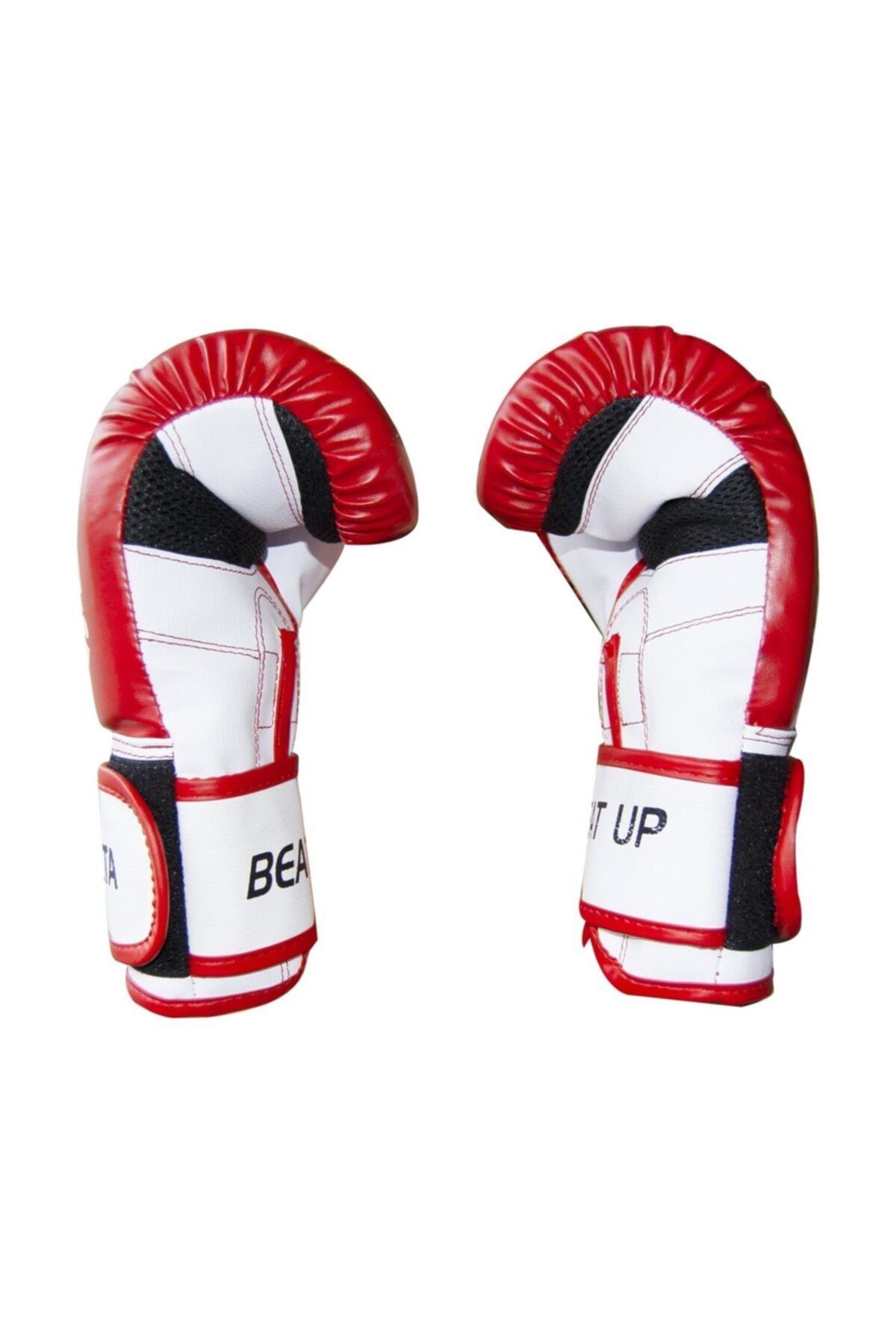 Delta-Beat Up Dura-Strong Red-White Boxing Gloves with Bag 3