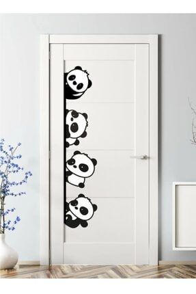 Sevimli Pandalar Kapı – Dolap Veya Duvar Sticker Seti ankrstckr0059