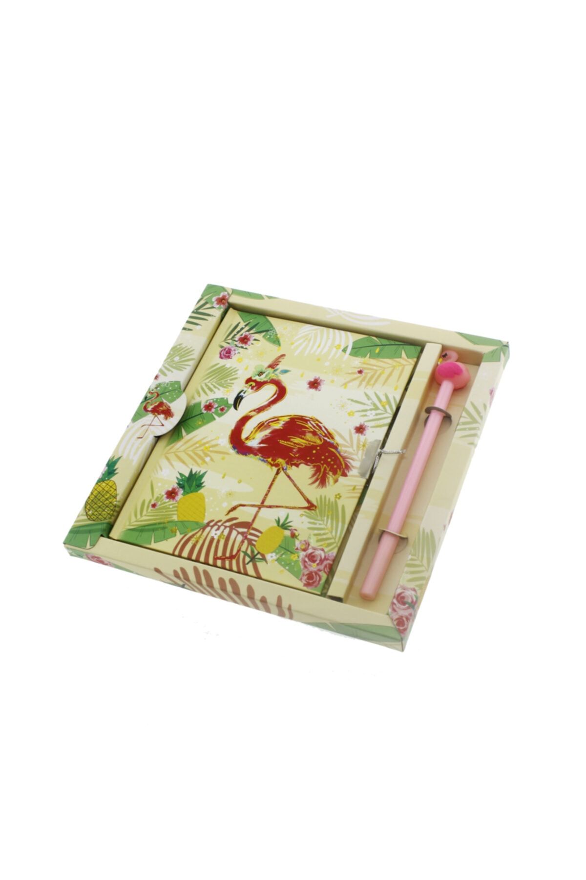 mutlu adım-13x18cm Flamingo Memory Book and Pen Set 3