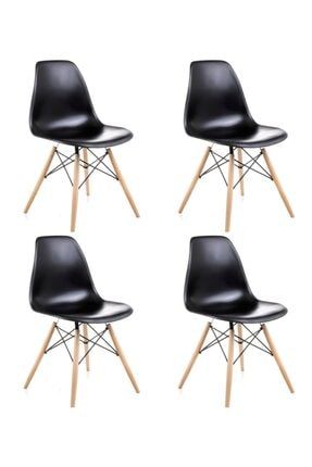 Siyah Eames Sandalye - 4 Adet - Cafe Balkon Mutfak Sandalyesi DH-SANMONA-04