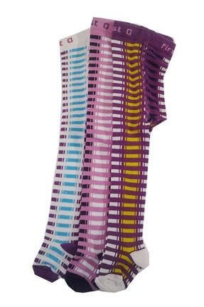 Lababy Kız Bebek Çocuk Renkli Külotlu Çorap 3 Lü Paket 1355429