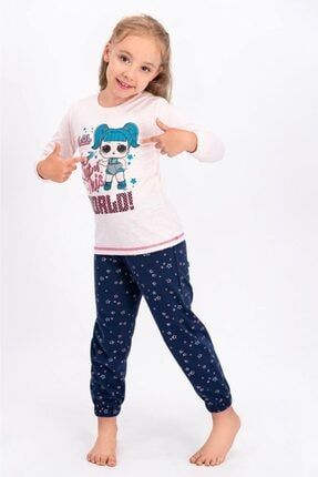 Kız Çocuk Lisanslı Pembemelanj Pijama Takımı L1236-C