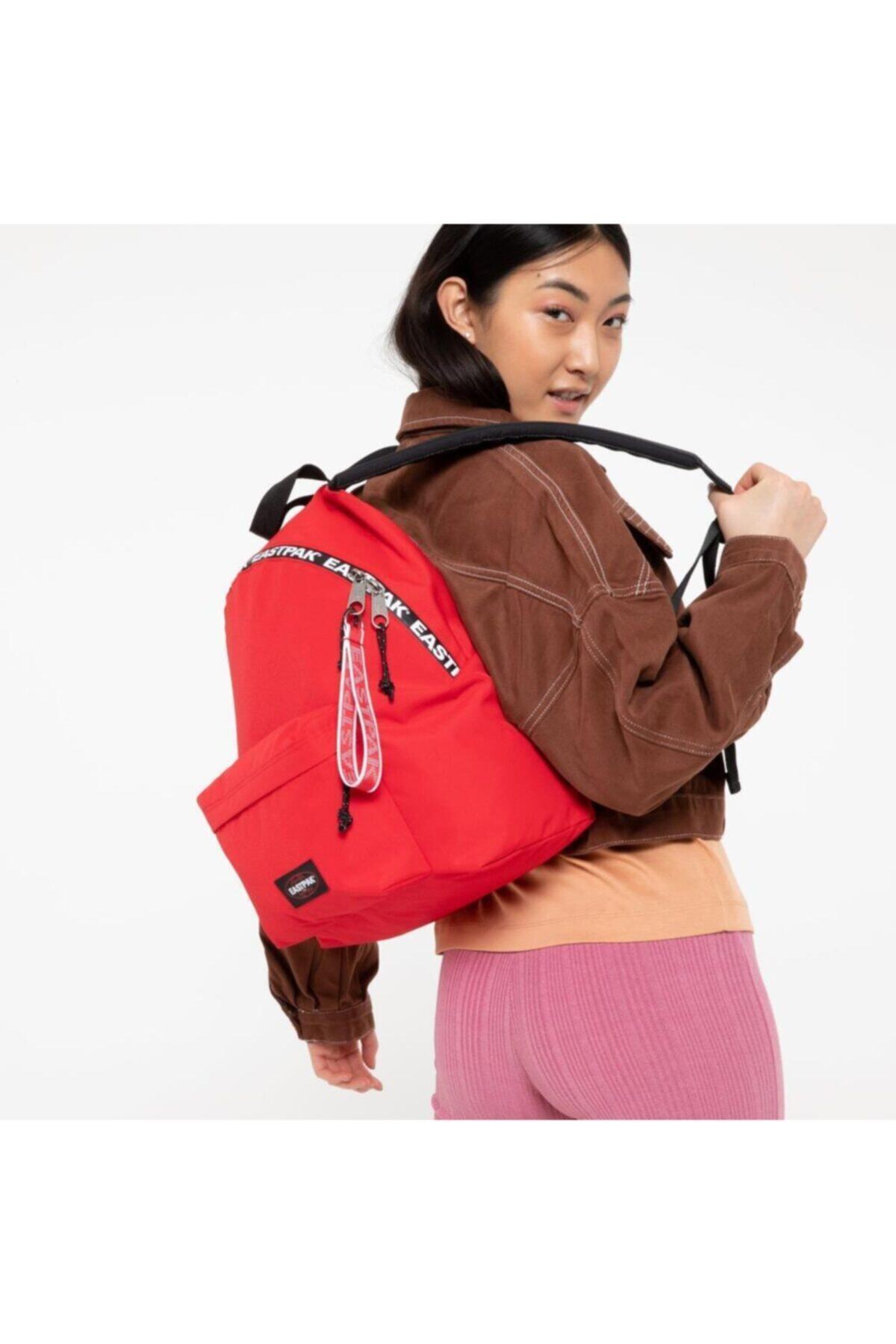 کوله پشتی زنانه سفید Eastpak | PADDED PAK'R BOLD TAPED اورجینال - تصویر 3