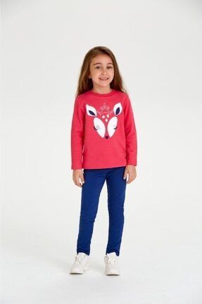 Wonder Kids Kız Çocuk Vişne Renk Uzun Kollu Sweatshirt Wk20aw4012-kf WK20AW4012-KF