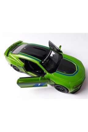 Chevrolet Camaro Zl1 Kapı Acılır Dıecast Yeşil Sport Metal Araba 467474747646764