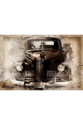 Bej Eski Model Araba Vintage Resimli Duvar Kağıdı +Tutkal ARC-PC-136576