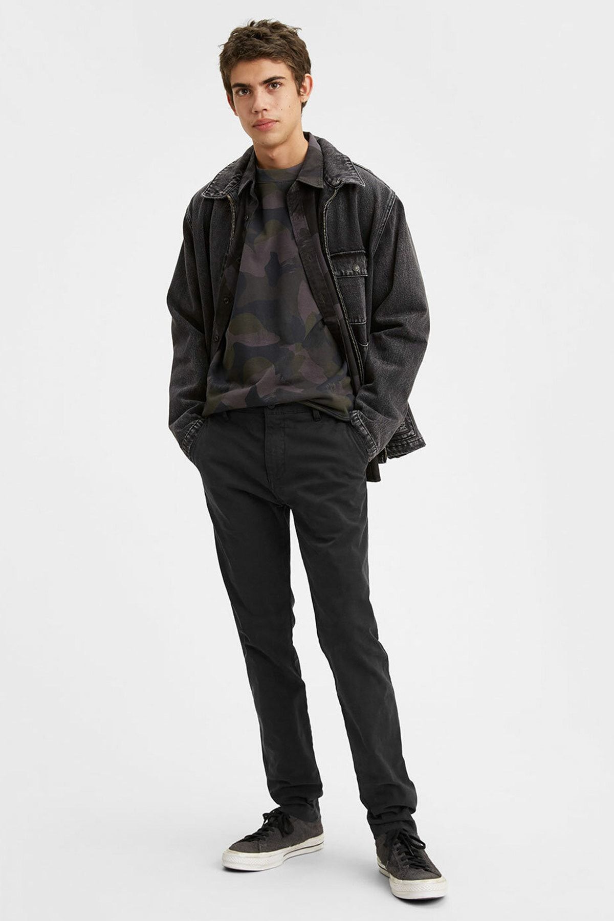 شلوار جین مشکی مردانه xx chino slim fit سیاه معدنی Levi's