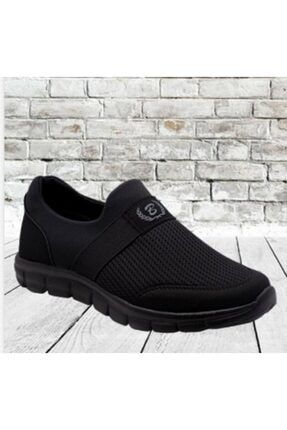 Unisex Siyah Ortopedik Bağcıksız Sneaker Ercys3838blcks
