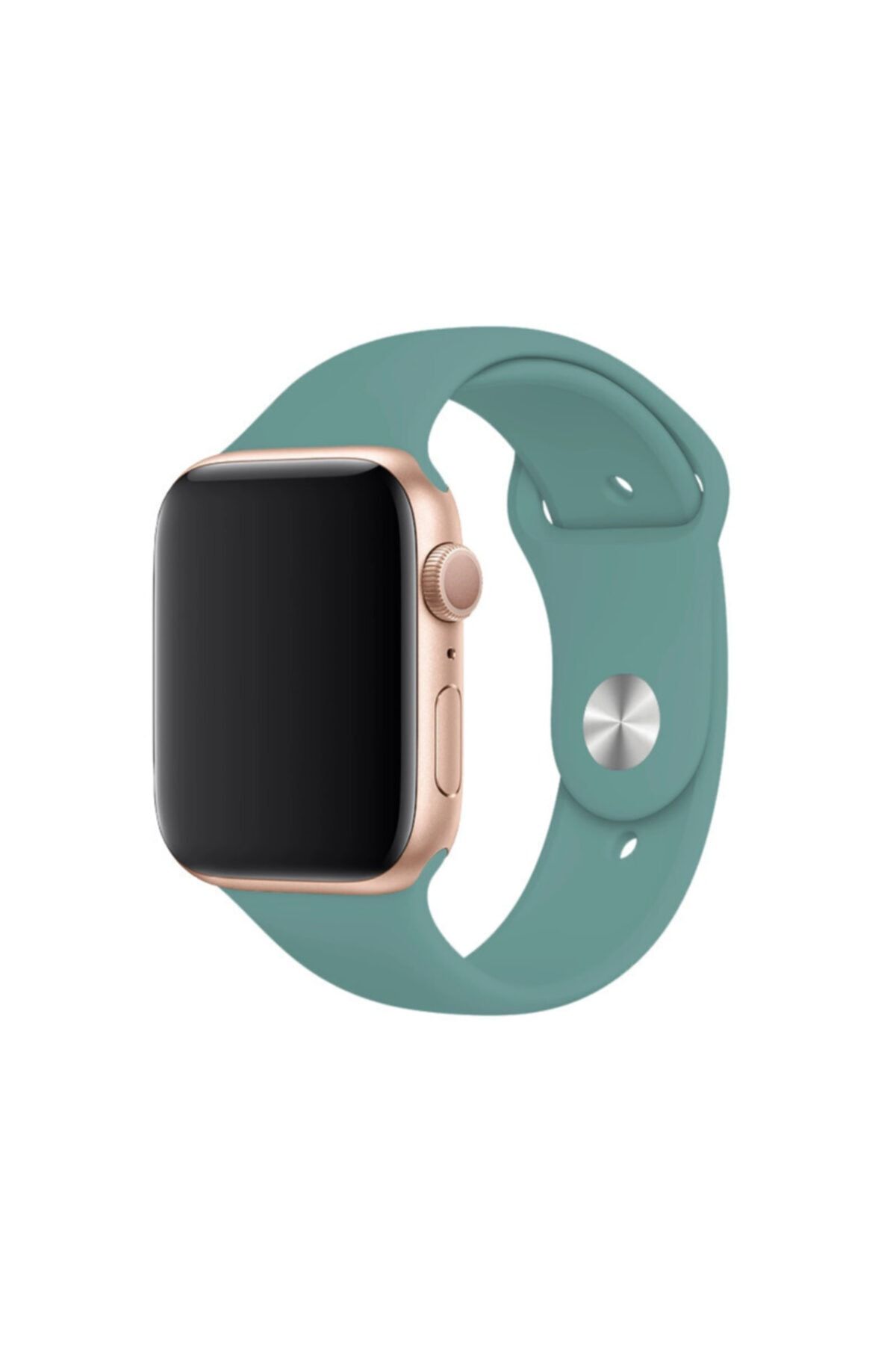 Rose gold apple deals watch with green band