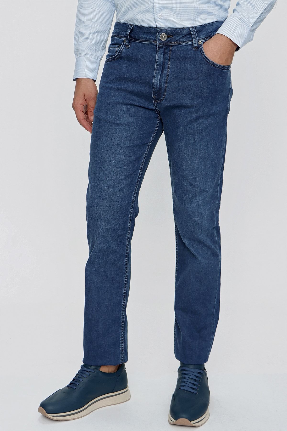 Erkek Mavi Nicole Denim Dinamik Fit Jean Kot Pantolon