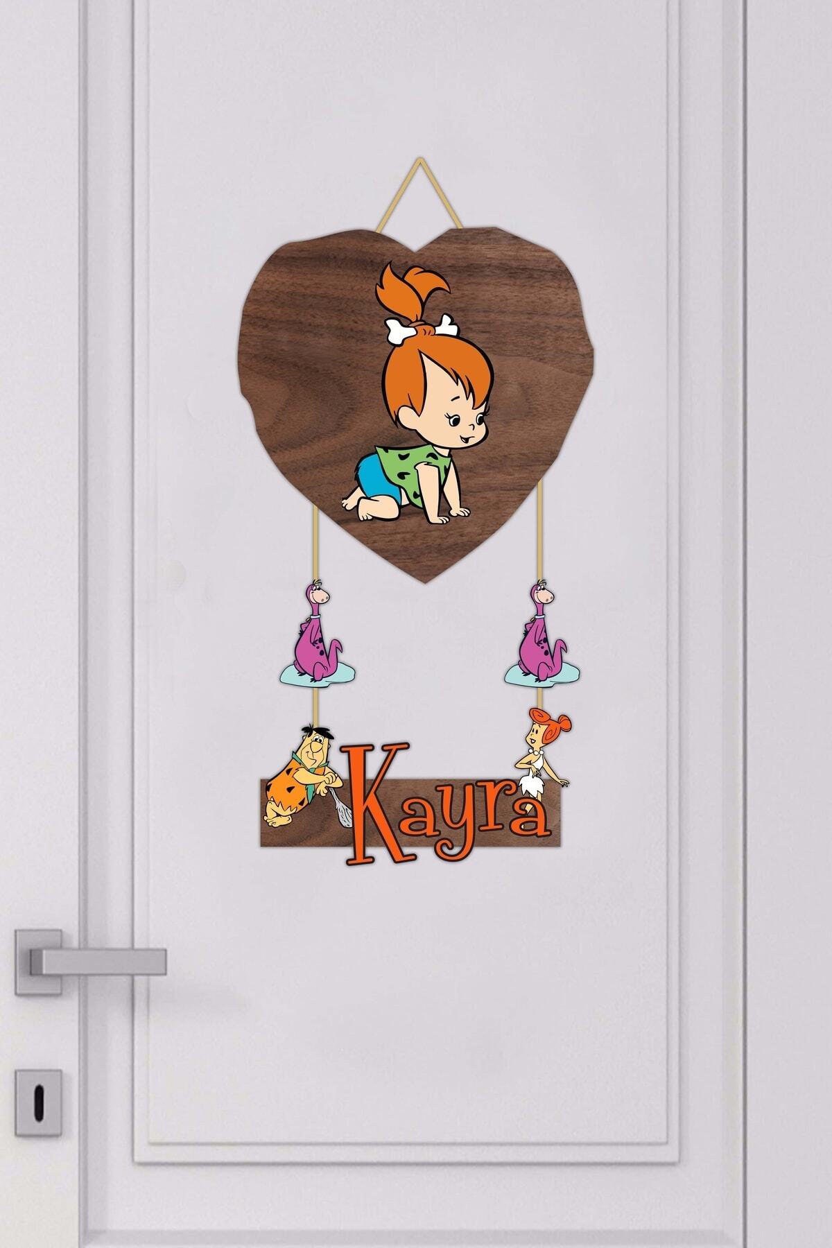 Baby Room Wooden Door Ornament with Gravel Design