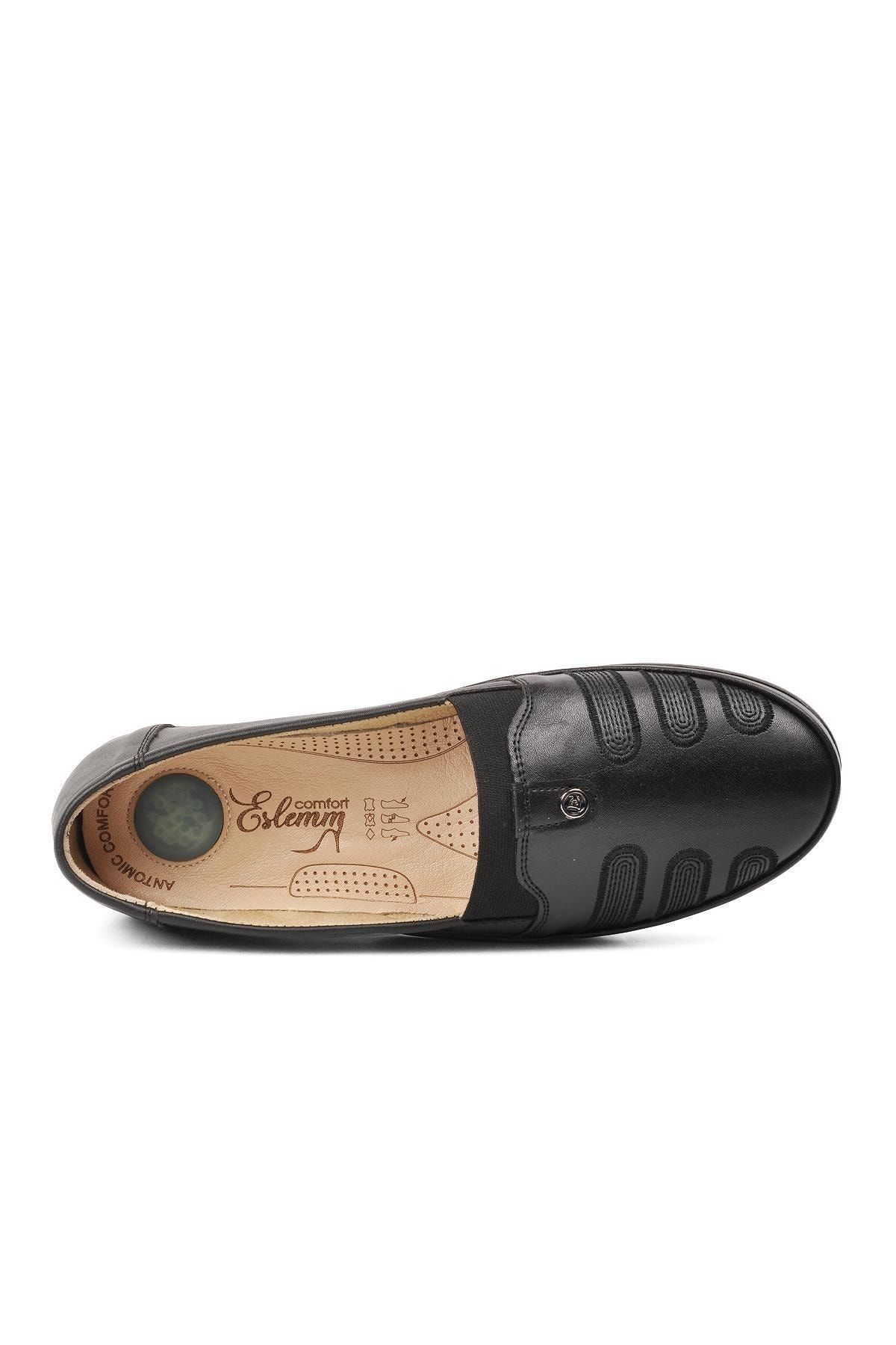 ESLEM-M 151 Negru în interior și în exterior Pantofi casual de damă din piele naturală 5