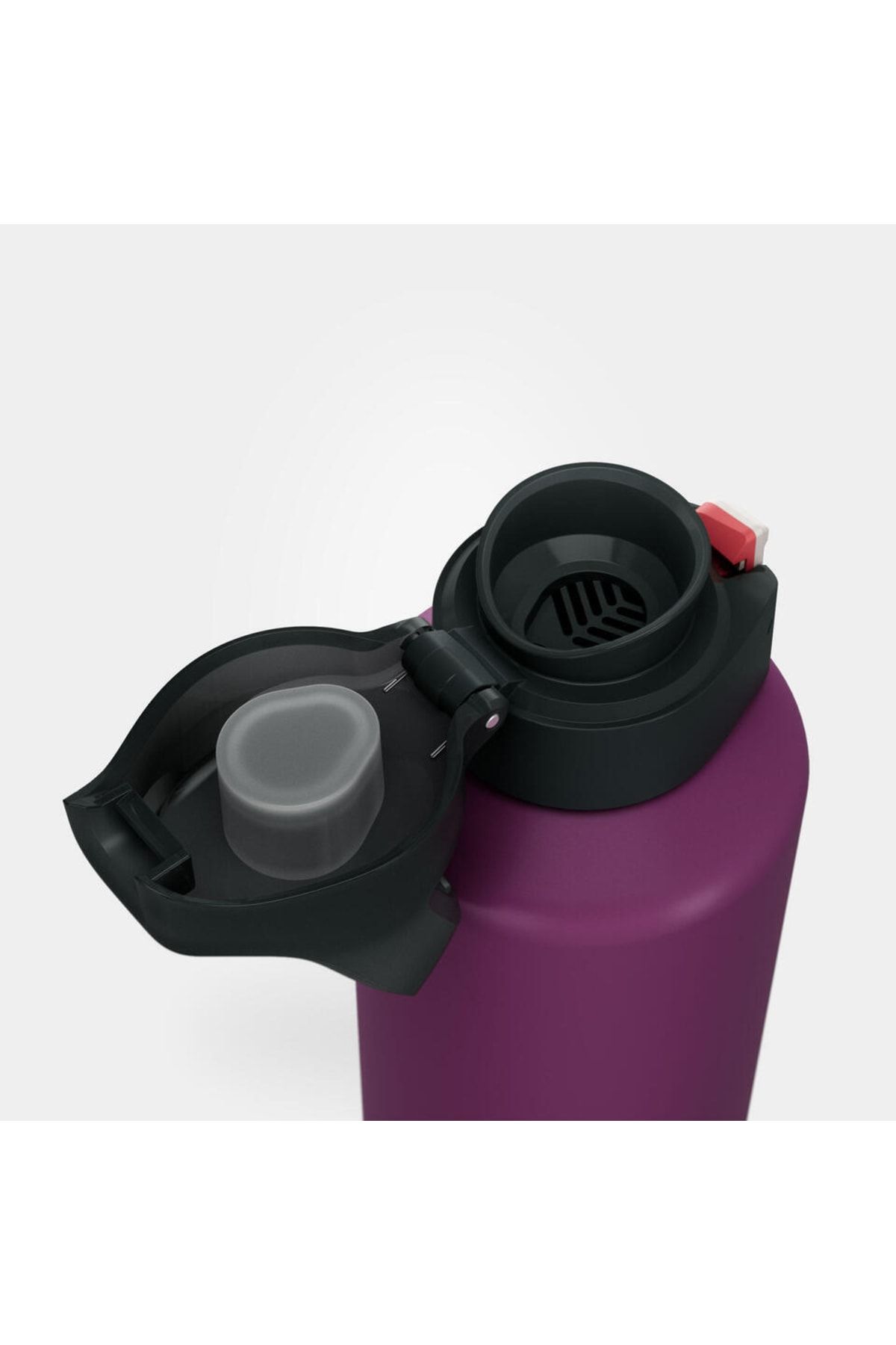قمقمه ورزشی بنفش 1 لیتر آلومینیوم در فضای باز فاتارا MH500 فلزی Decathlon