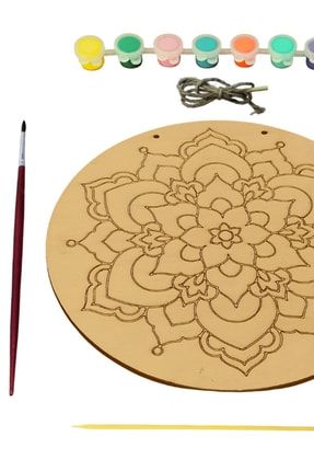 Ahşap Boyama Tuval Seti Çiçek Mandala Temalı Hediye Hobi Kiti artc200608