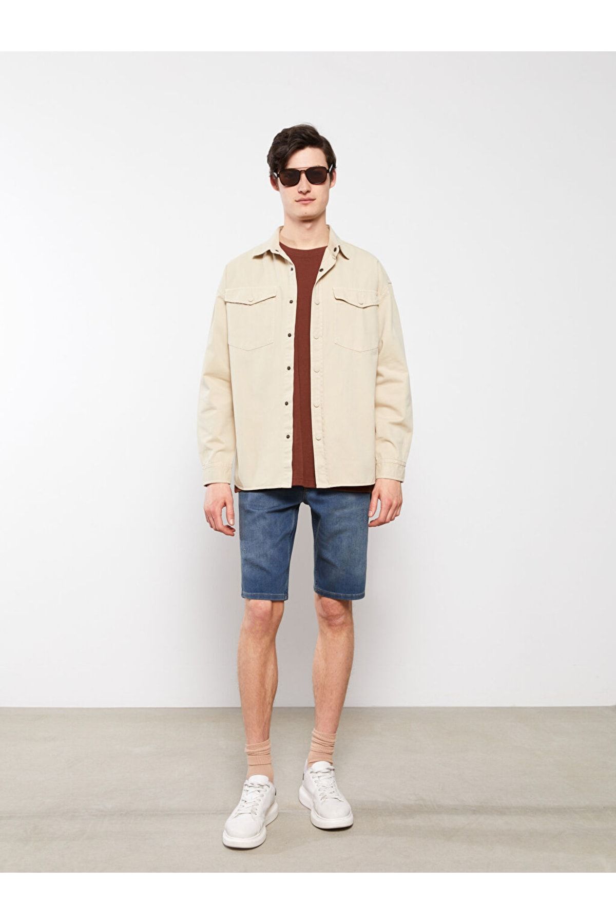 LC Waikiki Hemd Beige Regular Fit Fast ausverkauft