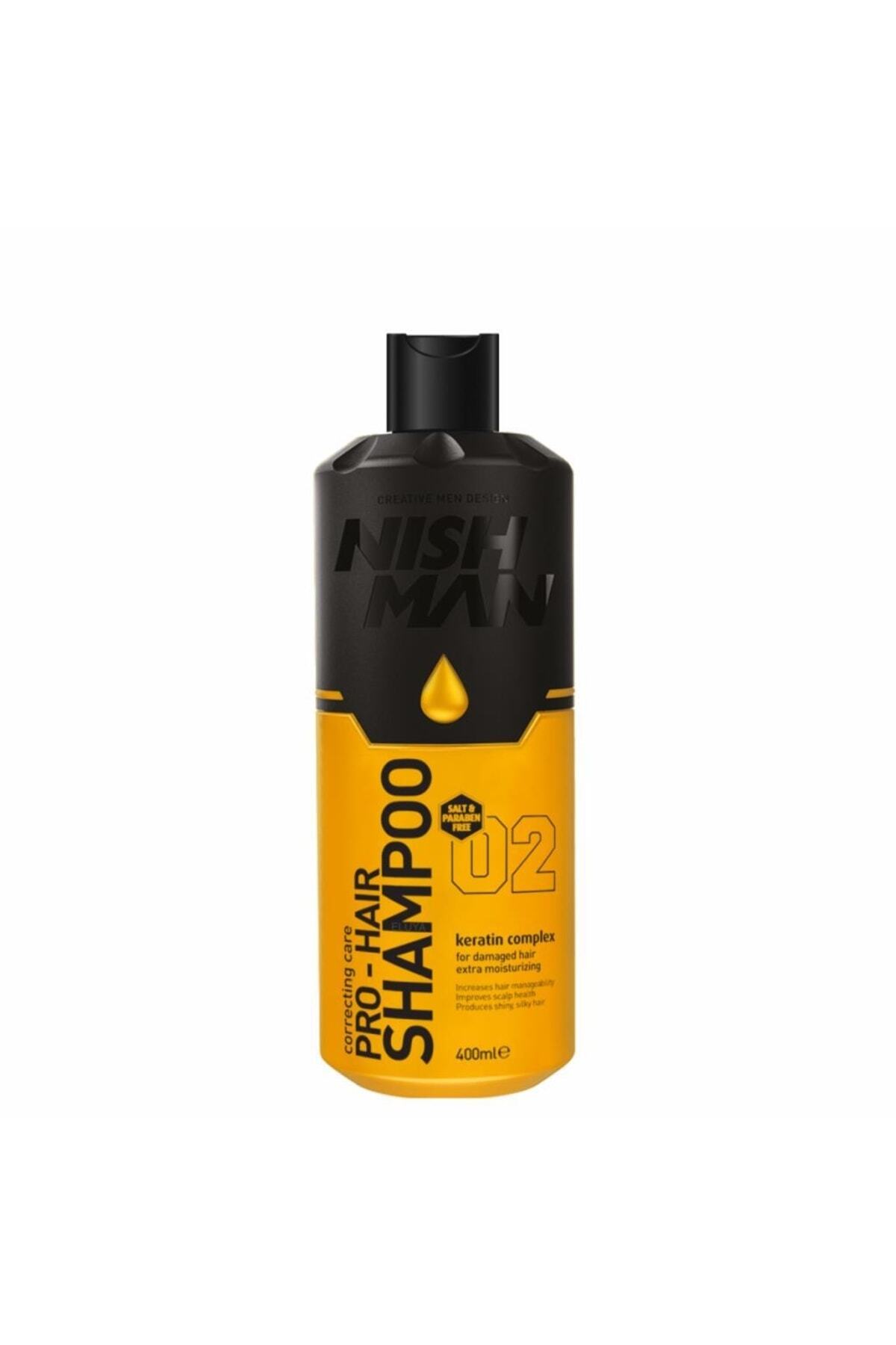 NISHMAN-Keratin Extract Salt and Paraben Leave-in Hair Care Shampoo - 400 ml 1