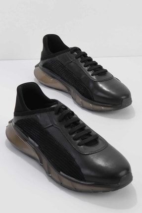 Siyah Leather Erkek Sneaker E01587431303