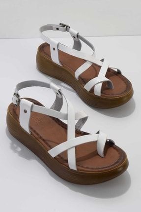 Beyaz Leather Kadın Sandalet K05685051203