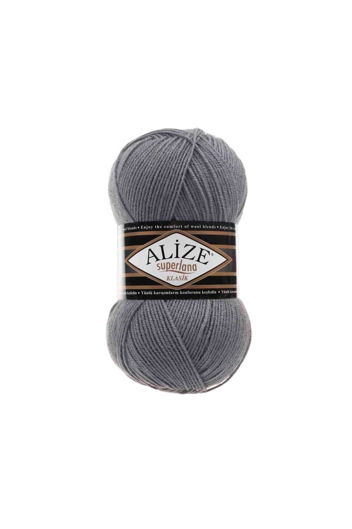 Alize-Süperlana Classic 087 Charcoal Grey Vest Ζακέτα Πουλόβερ Σχοινί 25% Μαλλί 100 Gr 280 μέτρα 1