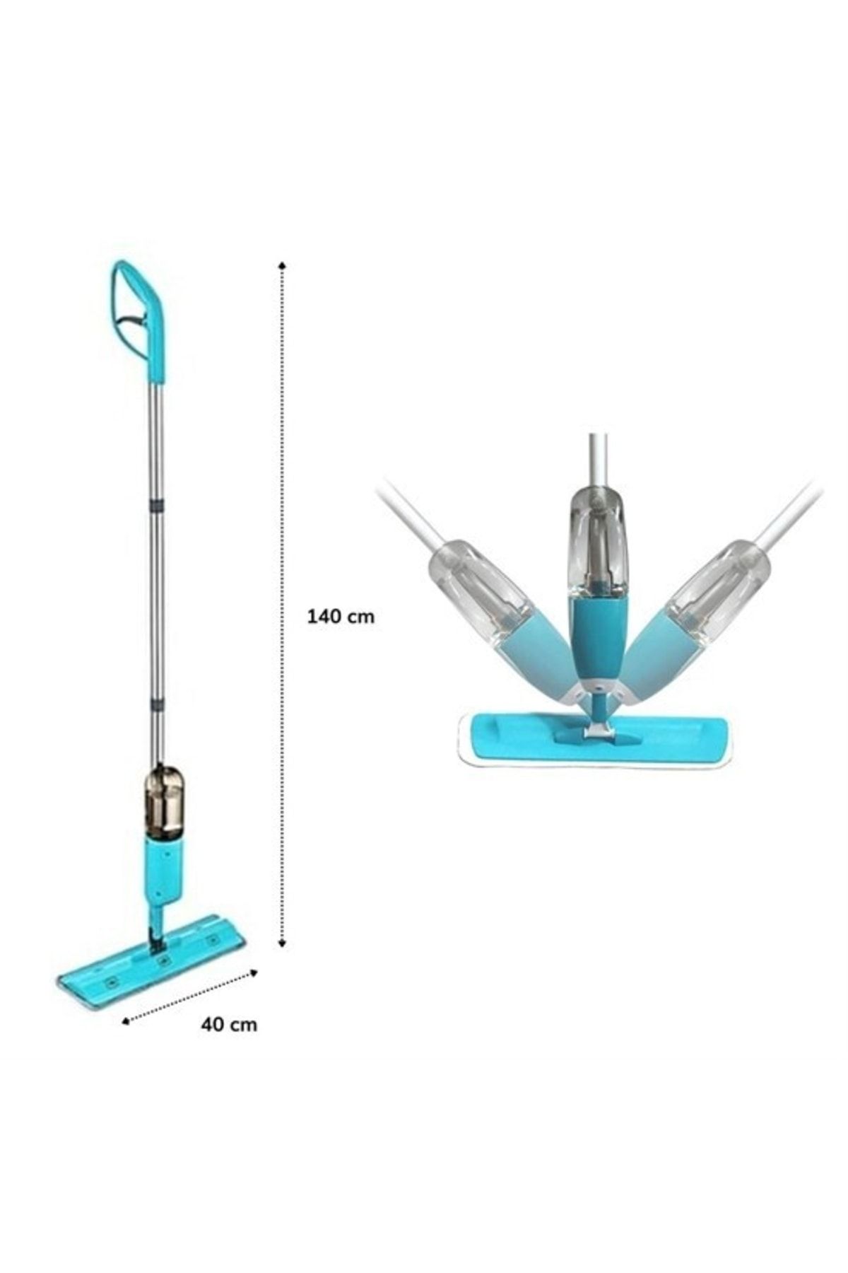 SP Store Buffer® Döner Başlıklı Spreyli Mop Parke Ahşap Fayans Temizleyici Su Hazneli Sihirli Paspas AN10595