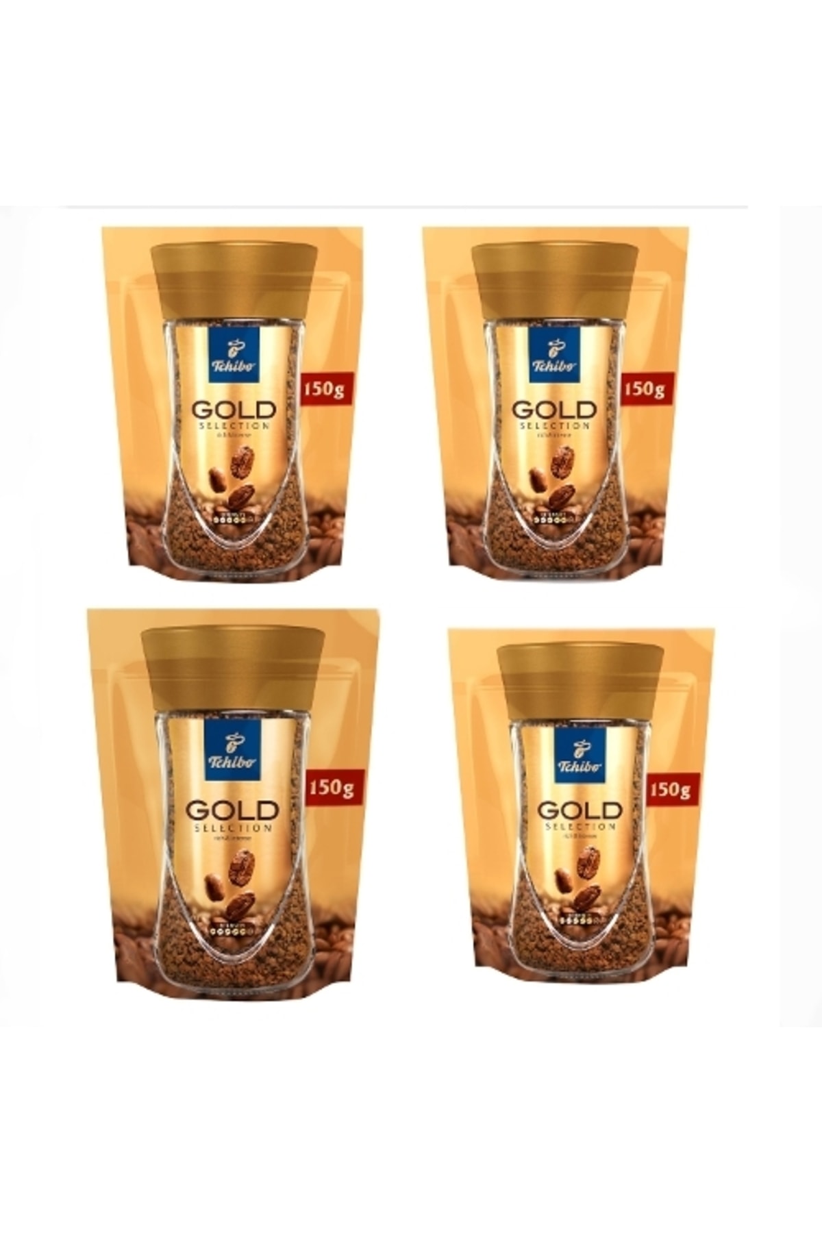 Tchibo Gold Selection Çözünebilir Kahve Ekonomik Paket 150g Dörtlü (150g X 4 Adet)