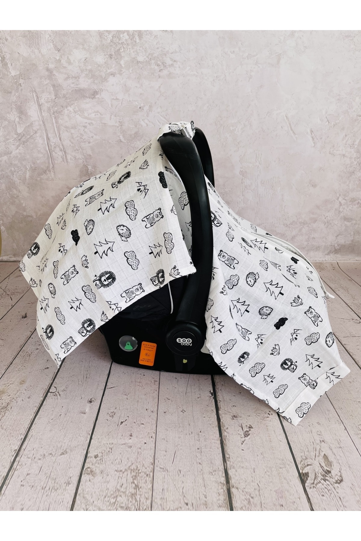 JUNİPERUS Hayvanlar Müslin Bezi Puset Örtüsü Fermuarlı fotoğrafı 3 (önizleme)