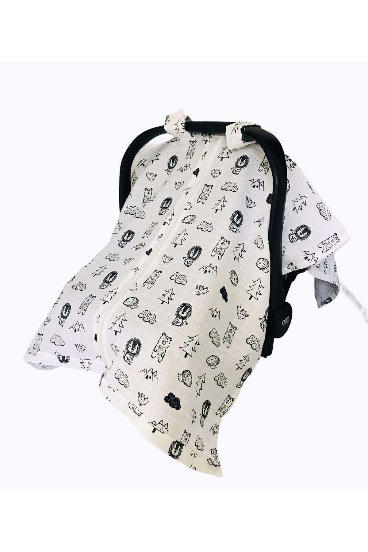 JUNİPERUS Hayvanlar Müslin Bezi Puset Örtüsü Fermuarlı fotoğrafı 4 (önizleme)