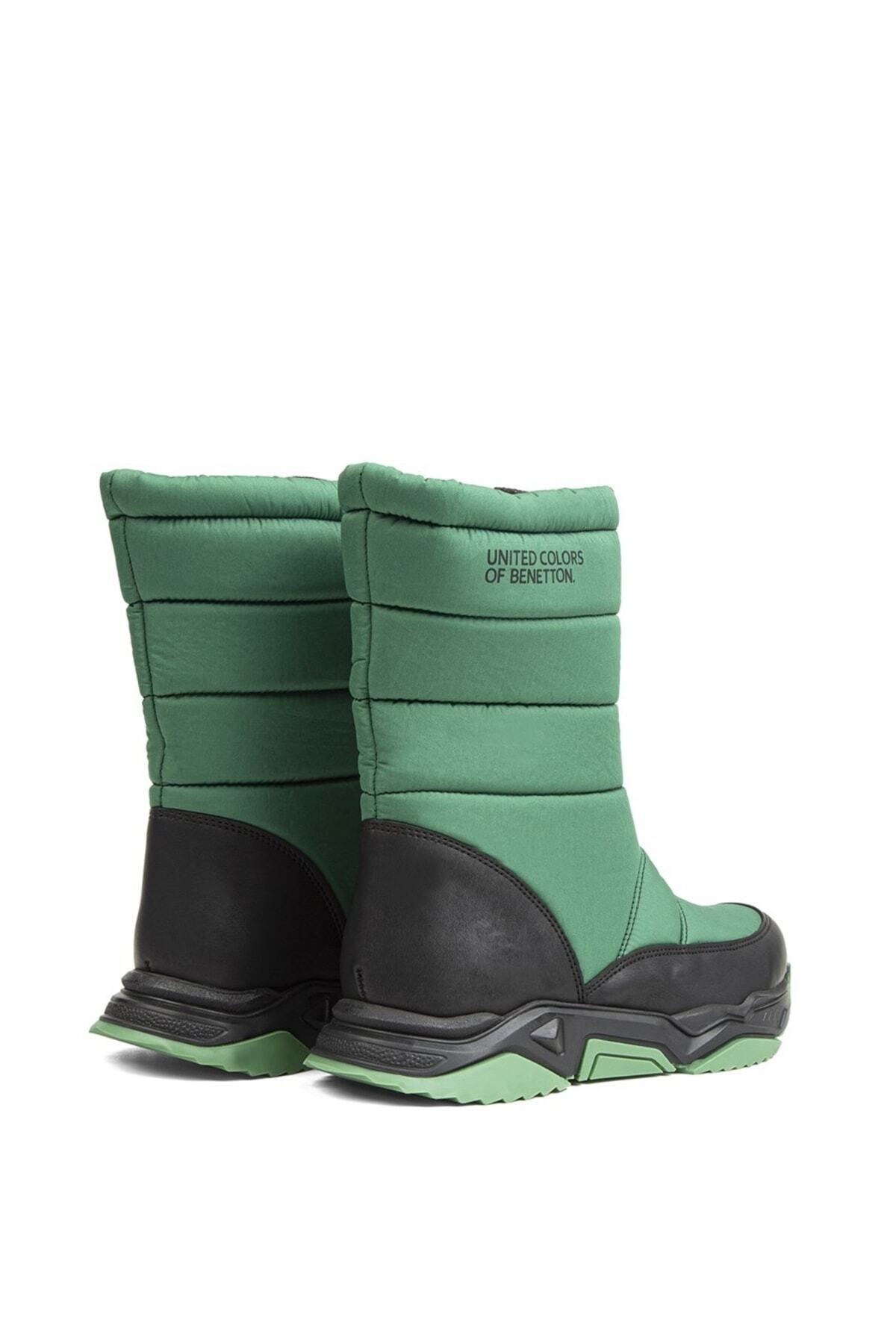 Benetton-BN-30396 Γυναικείες Μπότες Πράσινες 4