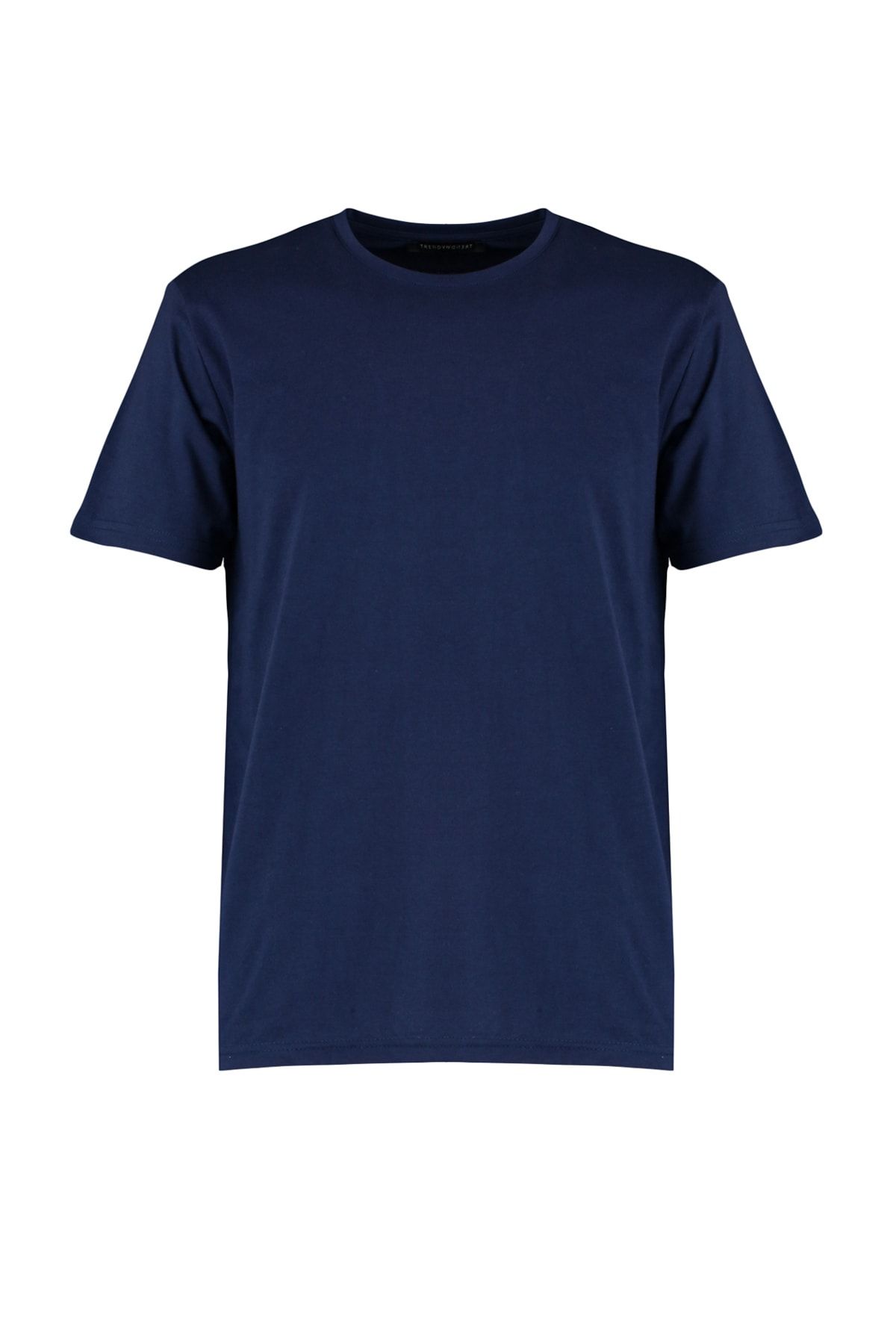 Trendyol Collection-Sötétkék rövid ujjú, nyakú póló - normál szabású TMNSS22TS0271 6