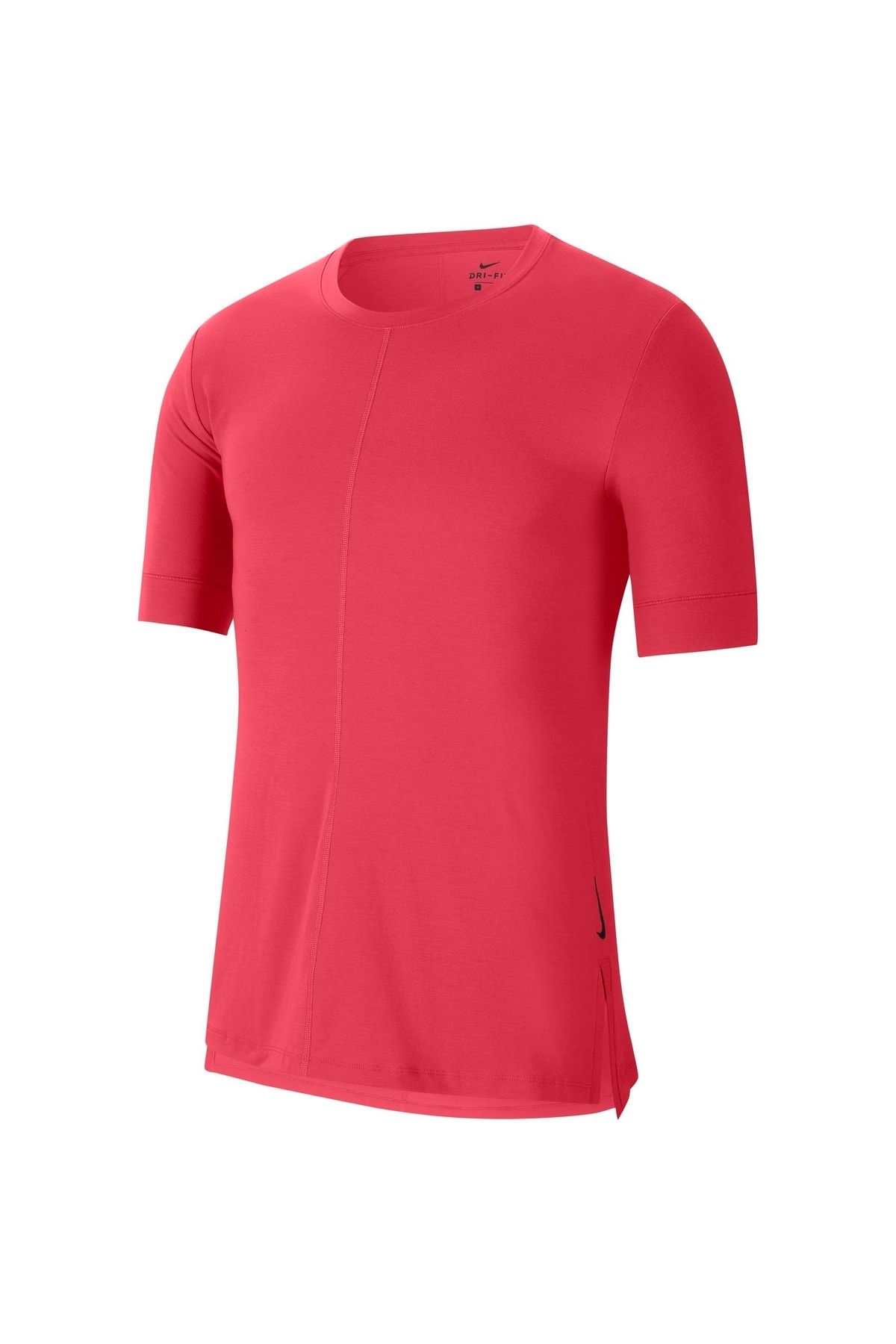 Mens S Small Slim Nike Yoga Short Sleeve Training Top T-Shirt Pink  BV4034-646