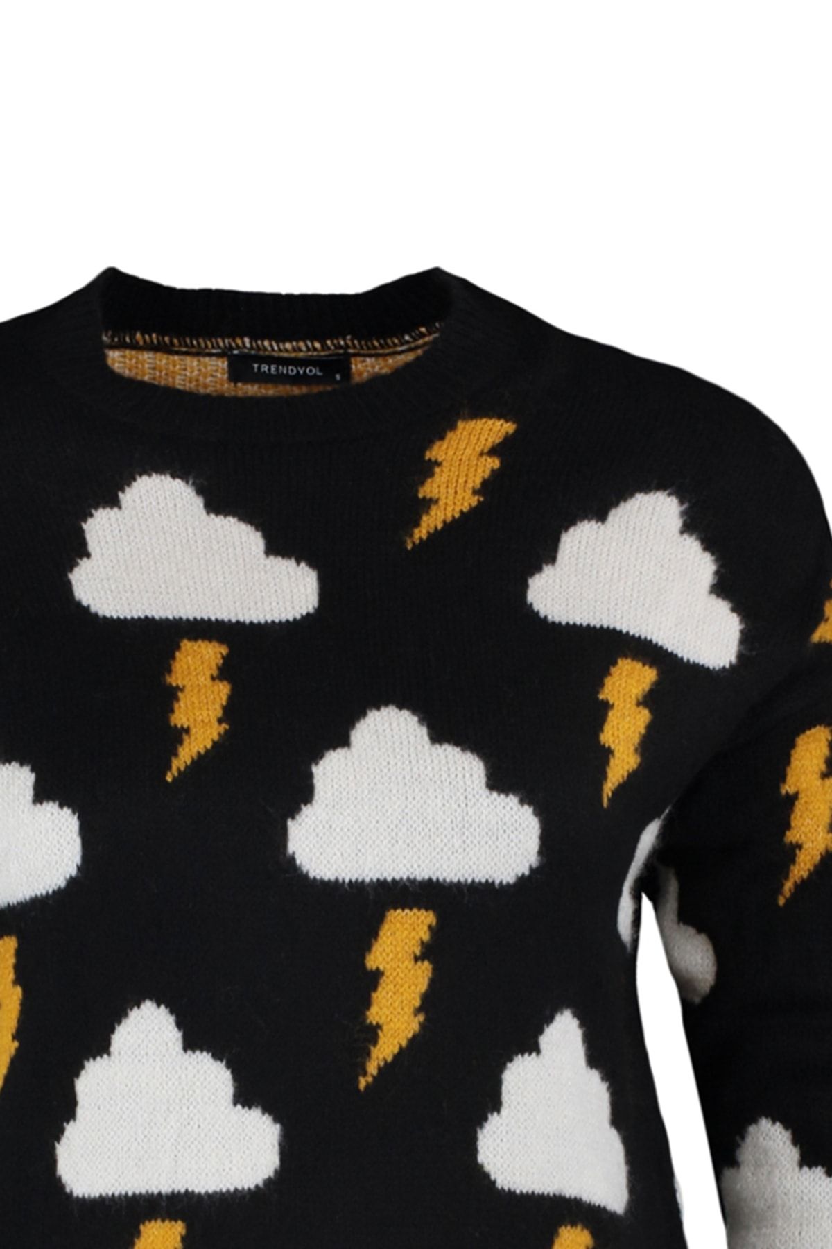 Trendyol Collection-Schwarzer Jacquard-Strickpullover 8