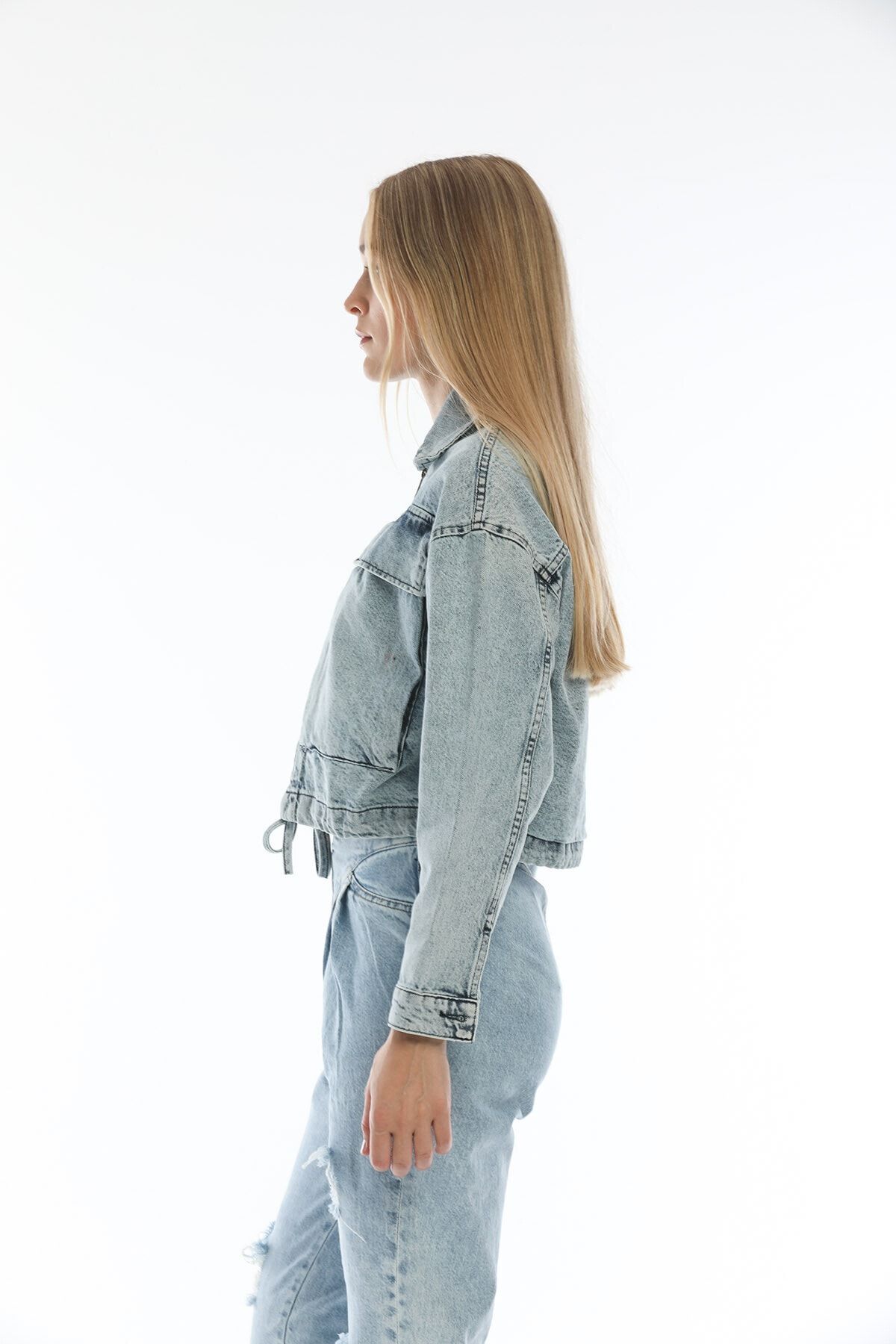 Womens denim jacket zara deals