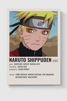 Naruto Shippunden Anime Info Card Bilgi Kartı Minimalist Poster DUOFG200358