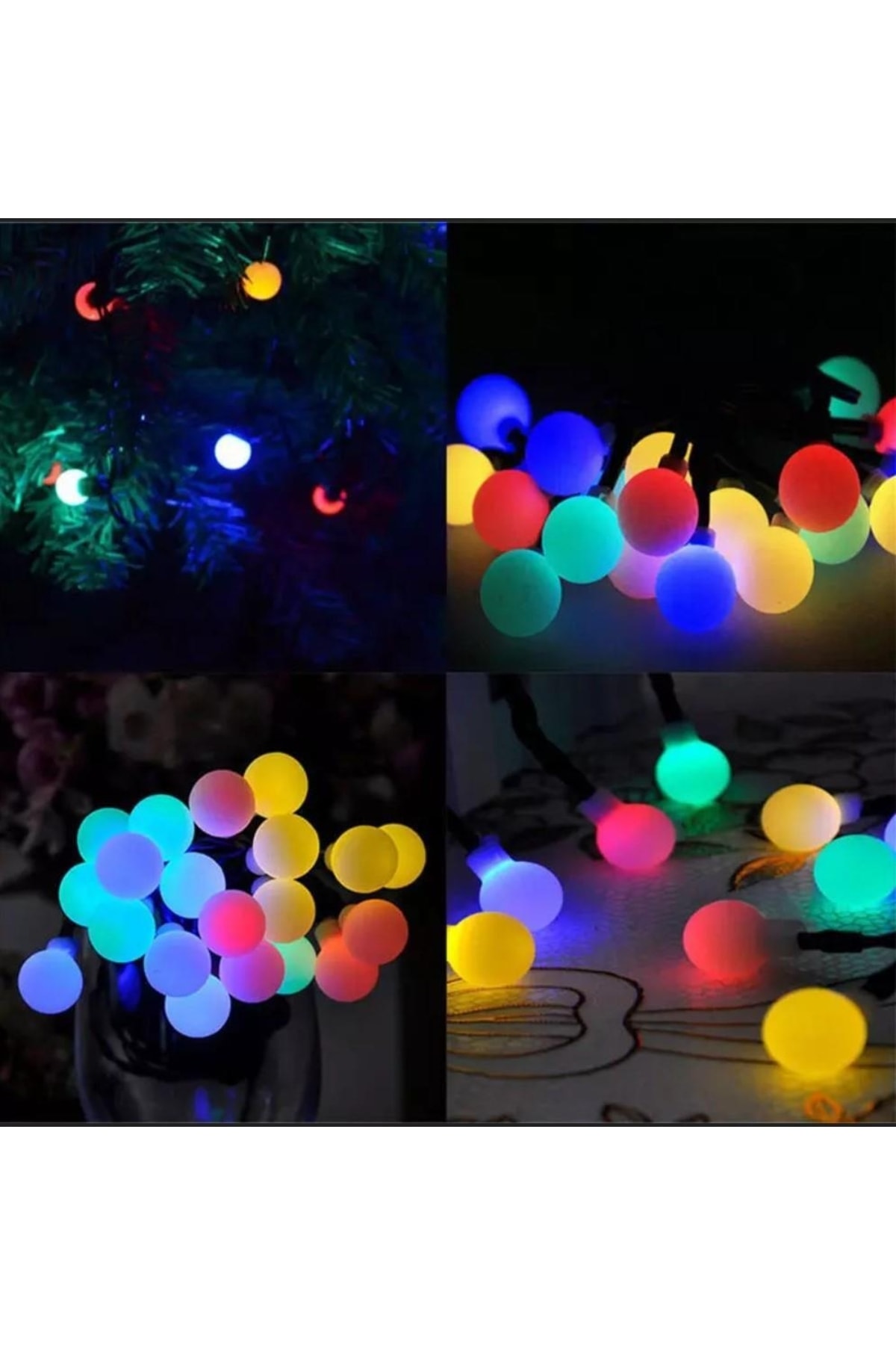 Opak RGB Güneş Enerjili 7 Metre 49 Led Rgb Işık Bahçe Teras Parti Balkon Süsü Aydınlatma Lambası 3