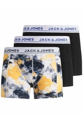 Jack Jones Thaı Dyed Erkek 3 Lü Paket Boxer 12176605-SİYAH
