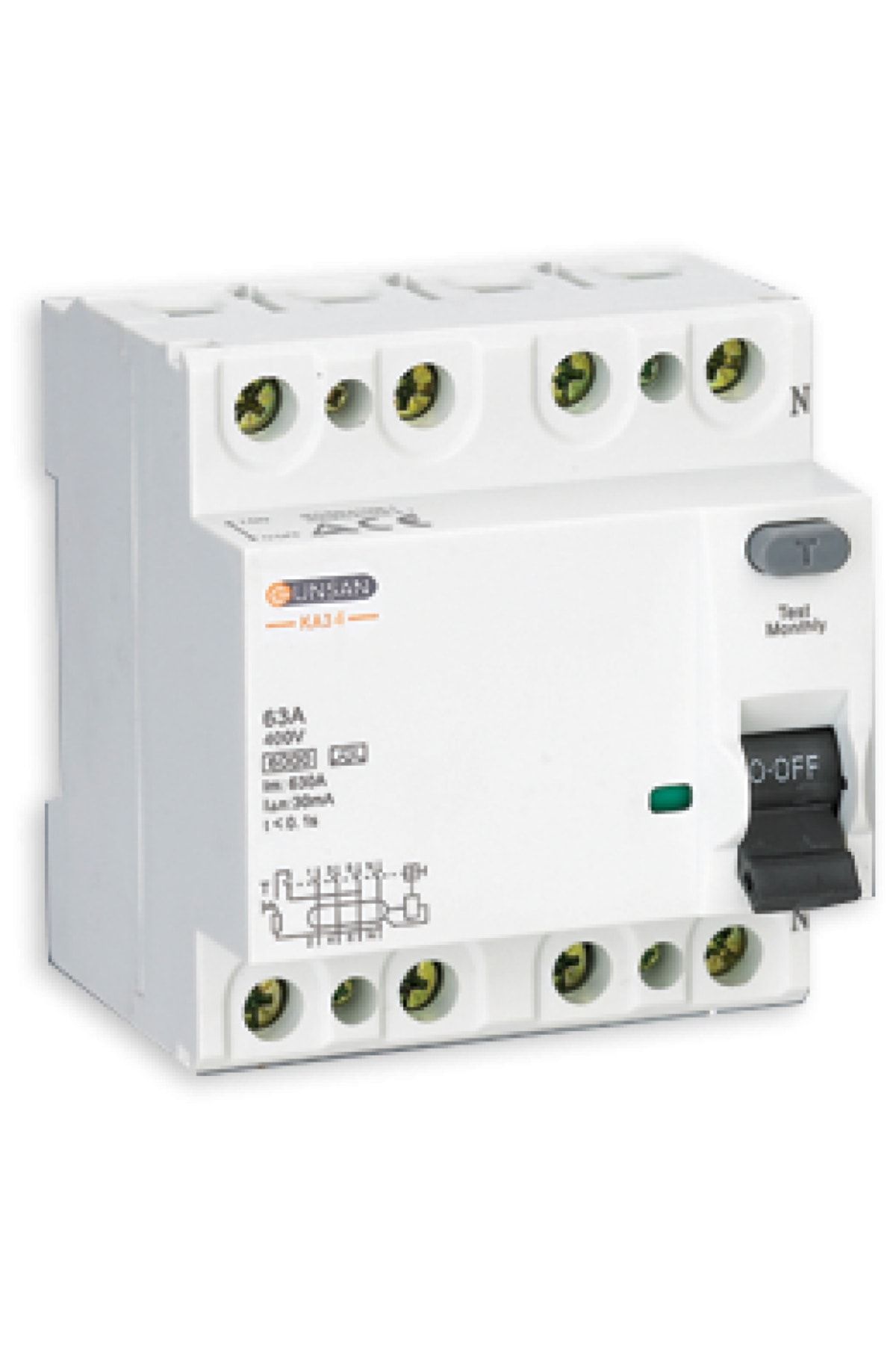 Günsan-Valta 40a 30ma 4p 6ka Compatible Residual Current Relay 1
