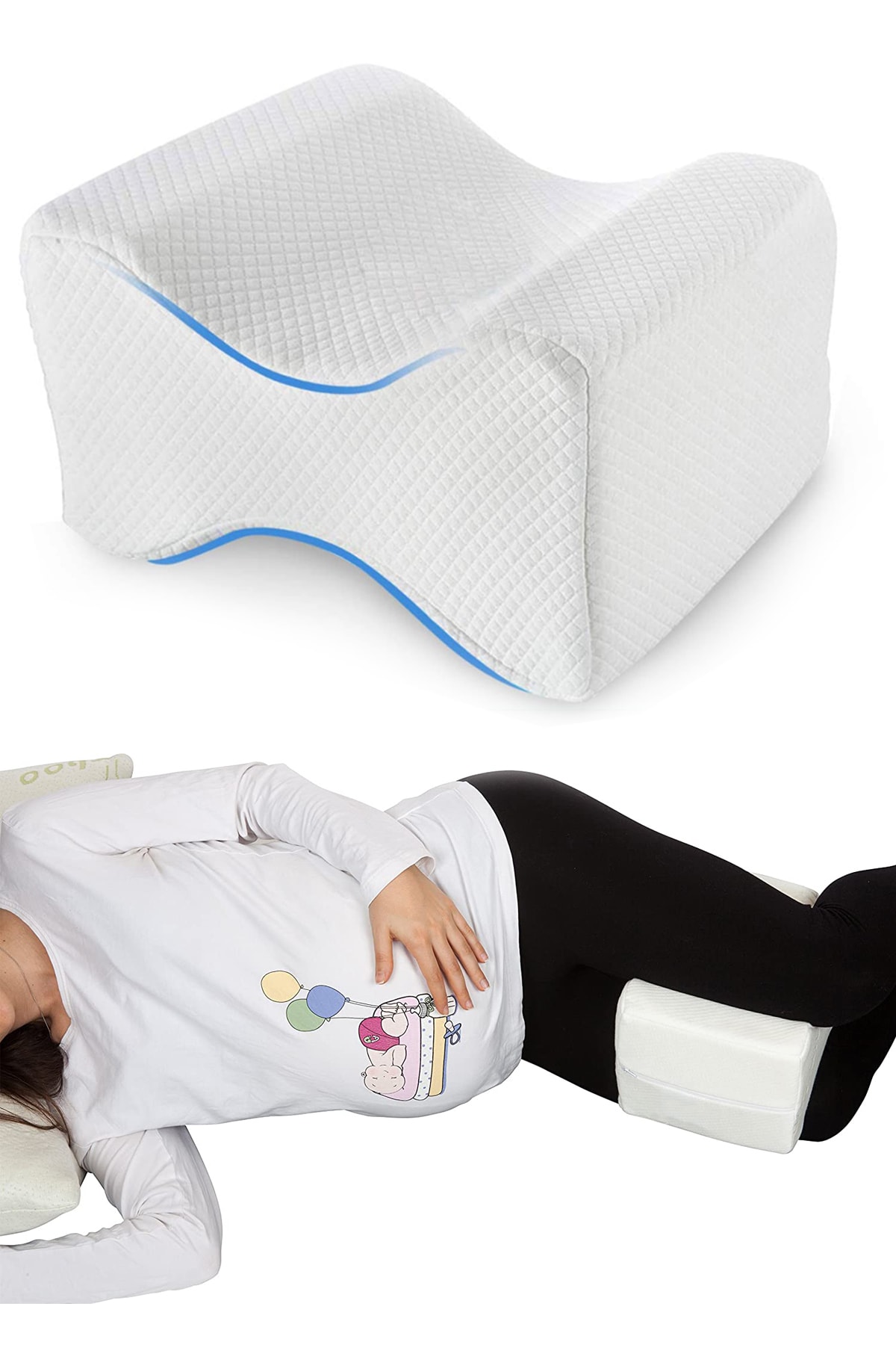 Ankaflex Beyaz Ortopedik Hamile Destek Yastığı Bacak Arası Yastık