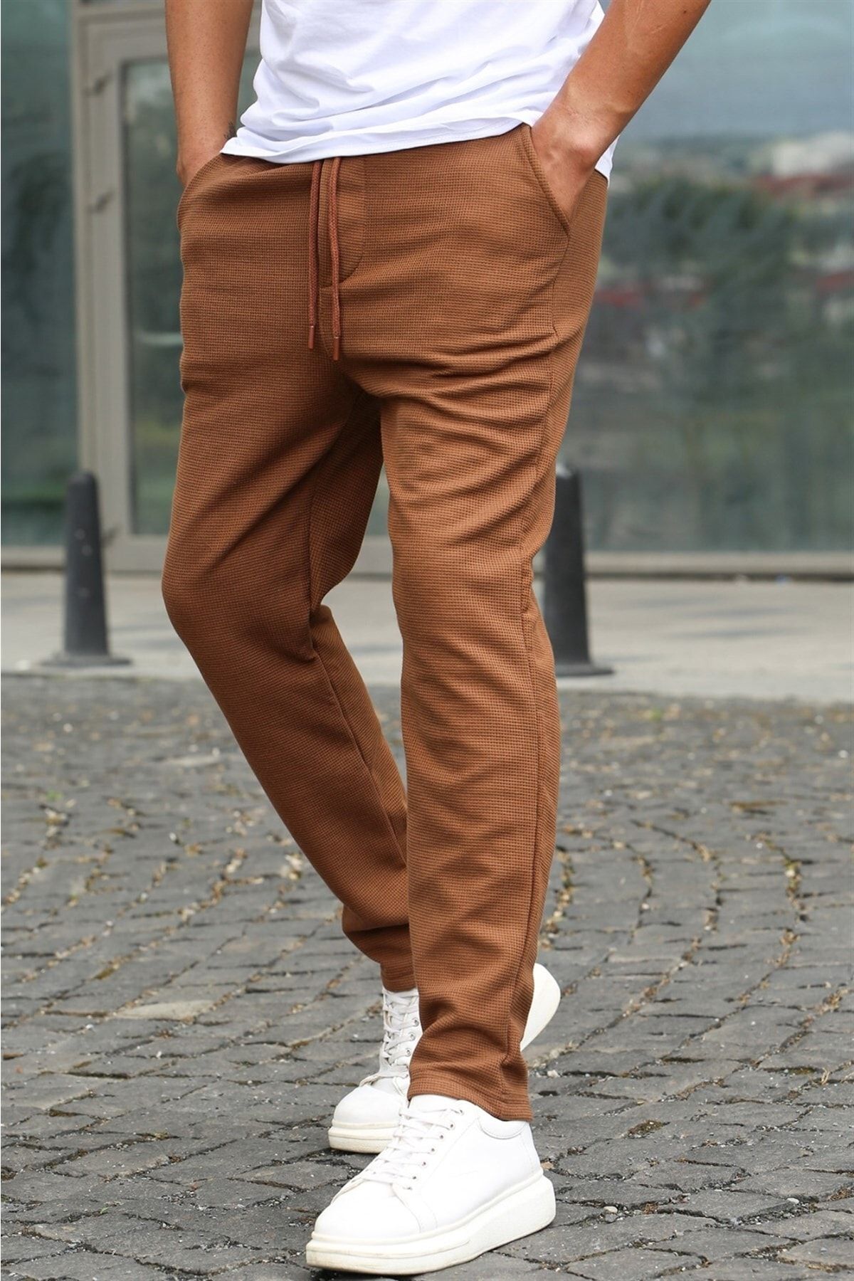 Madmext Hose Braun Jogger