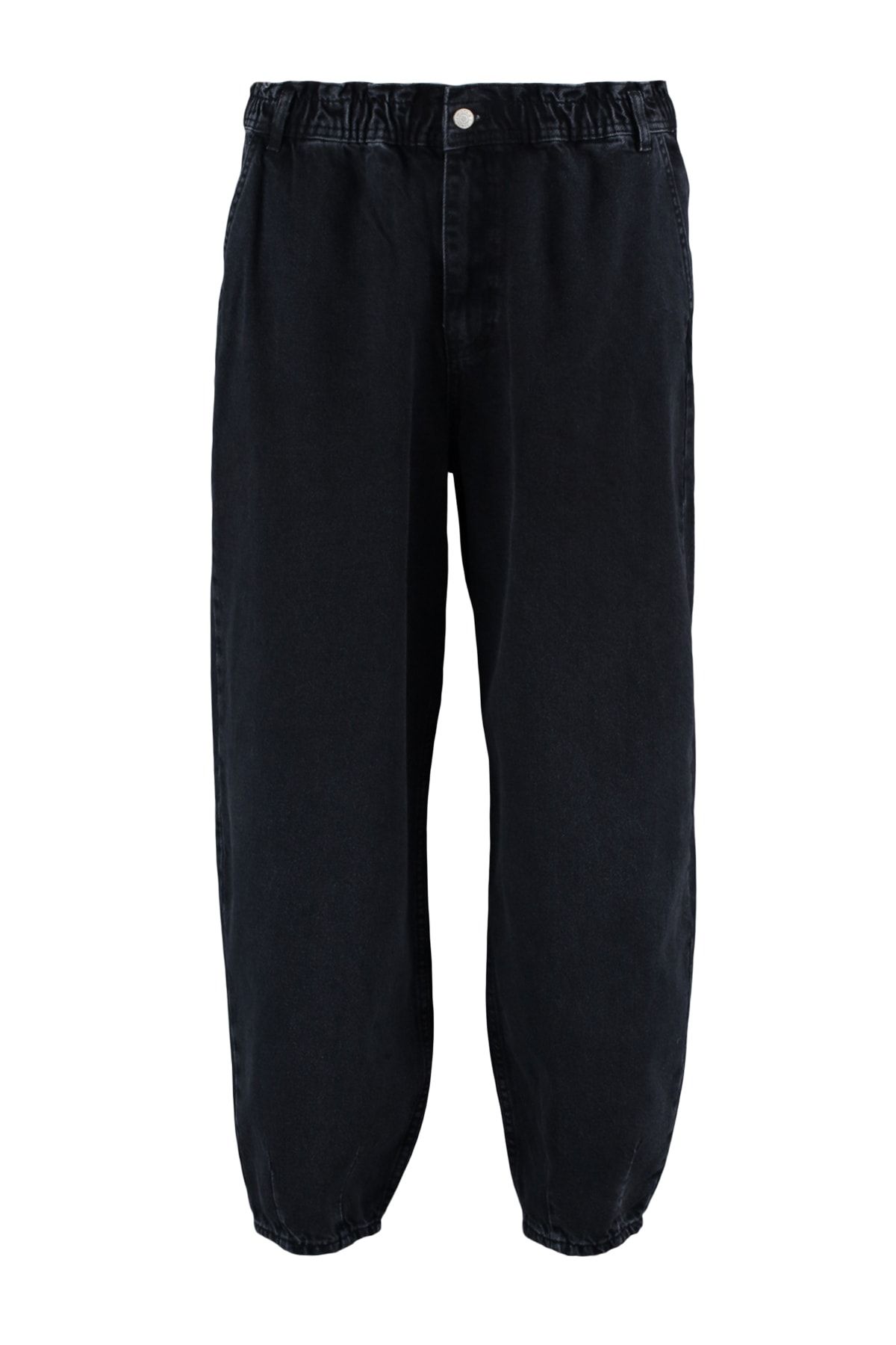 Trendyol Curve-Schwarze Mom-Jeans mit hoher Taille und detaillierten Taschen TBBAW23CJ00007 12