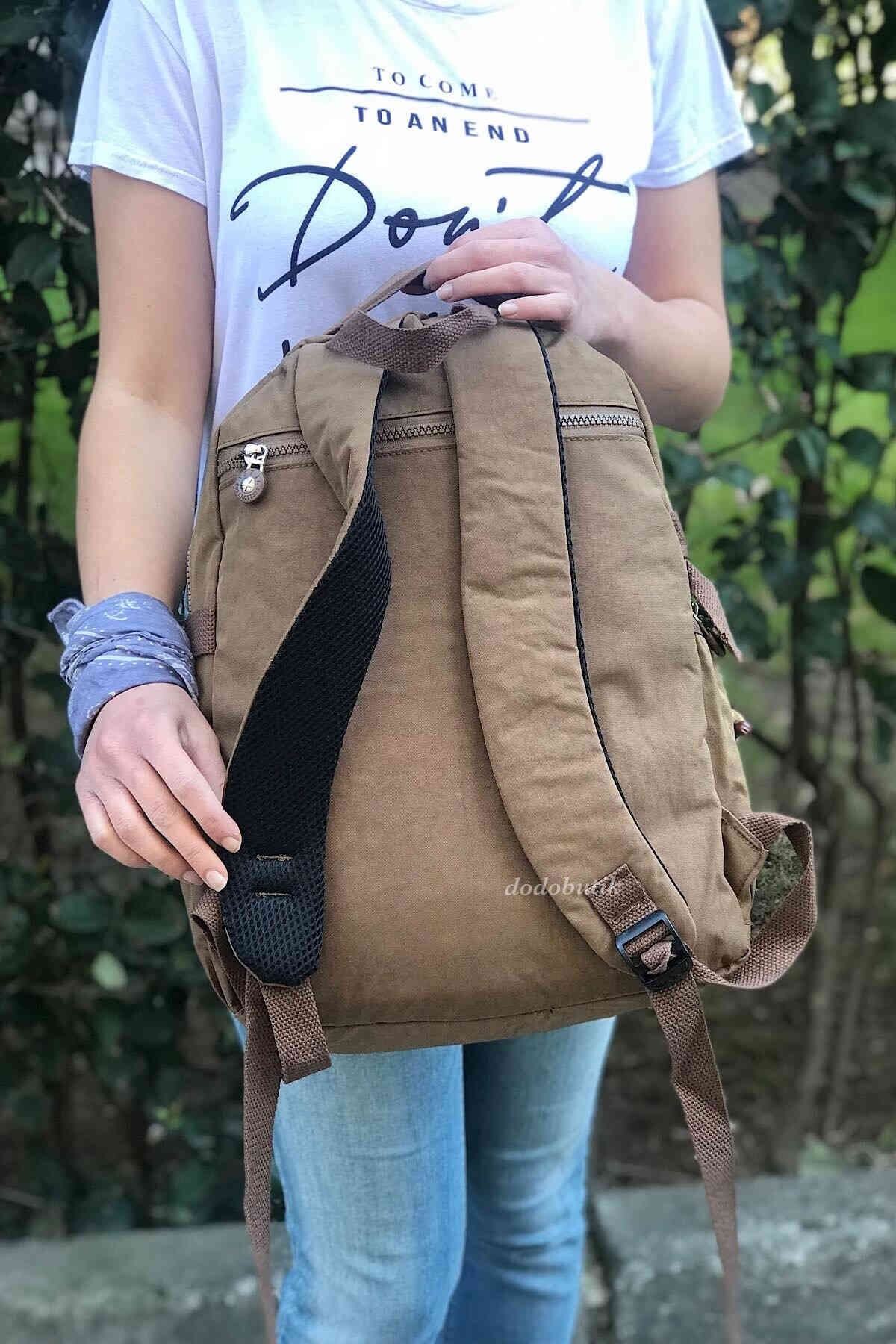 کوله پشتی زنانه قهوه ای DodoButik | DD12C اورجینال - تصویر 2