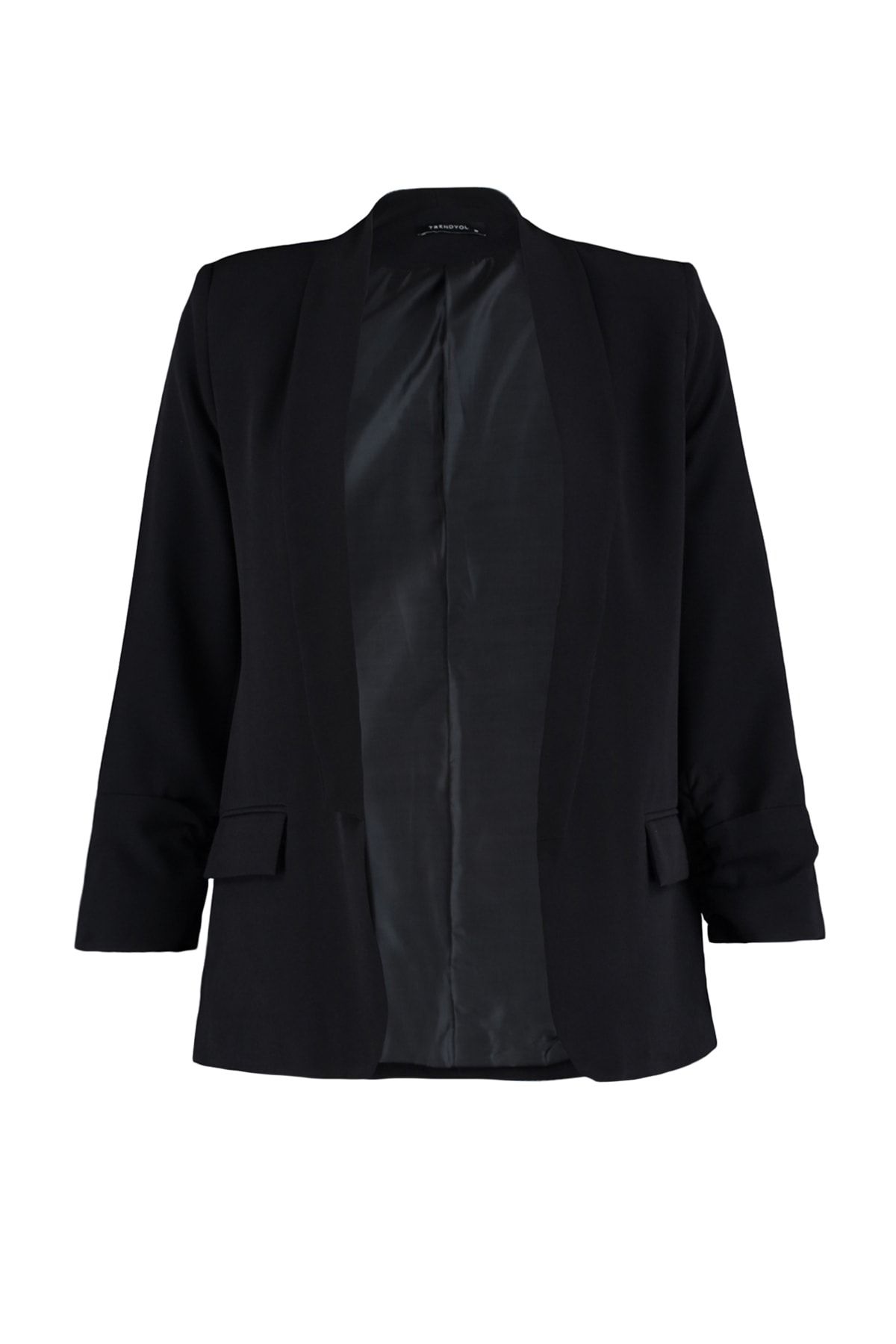 Trendyol Collection-Schwarzer, gefütterter, geknöpfter, gewebter Blazer TWOAW23BC00025 6