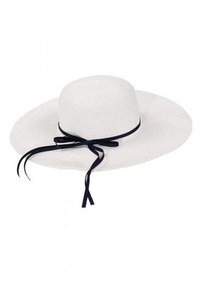 Kadın Geniş Kenarlı Lacivert Hasır Şapka 6653